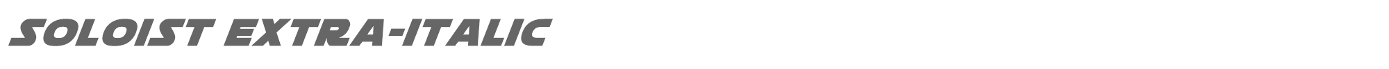 Soloist soloistextraital.ttf font preview