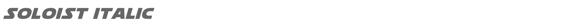 Soloist soloistital.ttf font preview