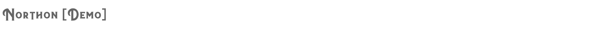Sample characters Northon Font
