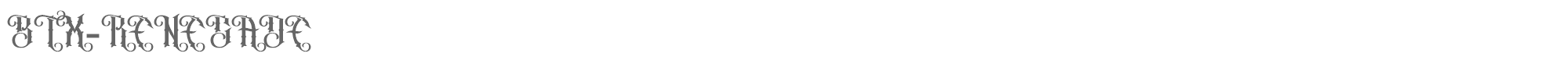 Sample characters BTX-Renegade Font