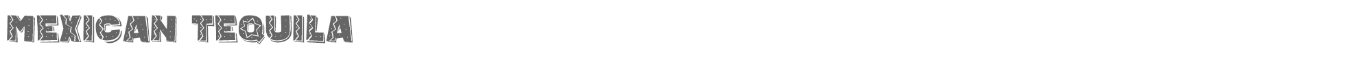 Sample characters Mexican Tequila Font