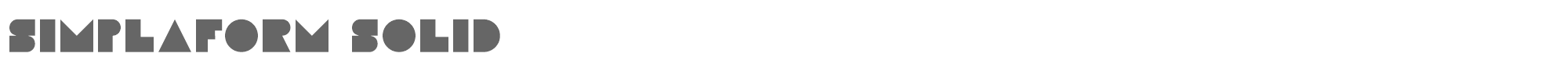 Simplaform Solid SimplaformDEMO.otf font preview