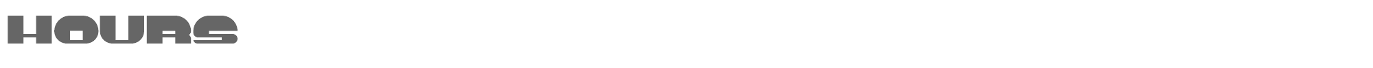Sample characters Hours Font
