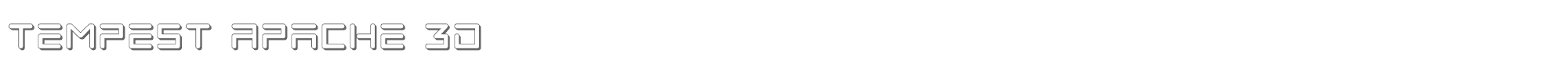 Tempest Apache tempestapache3d.ttf font preview