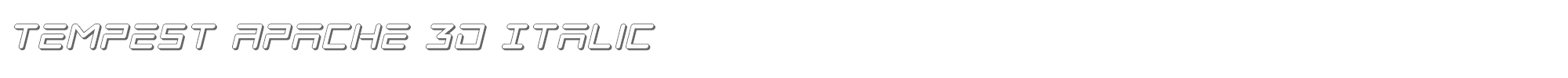 Tempest Apache tempestapache3dital.ttf font preview