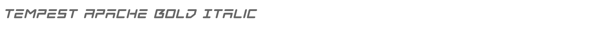 Tempest Apache tempestapacheboldital.ttf font preview
