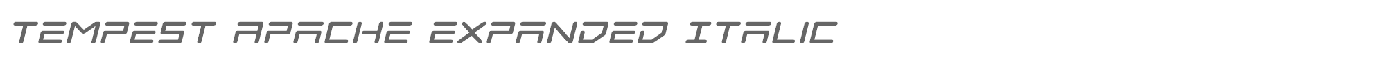 Tempest Apache tempestapacheexpandital.ttf font preview