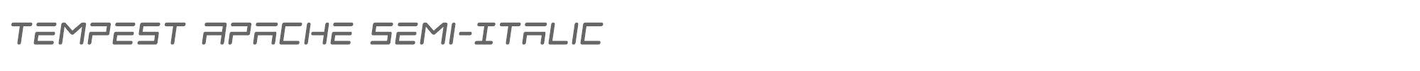 Tempest Apache tempestapachesemital2.ttf font preview