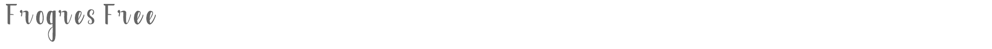 Sample characters Frogres Font