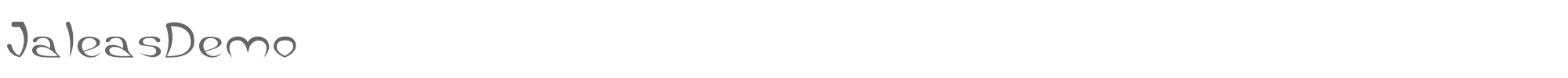 Sample characters Jaleas Font