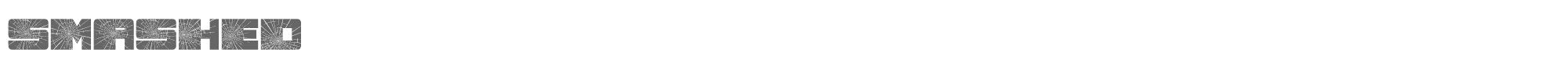 Sample characters Smashed Font