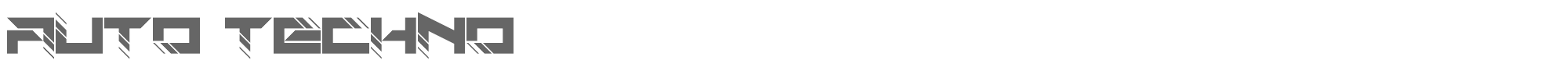 Sample characters Auto Techno Font