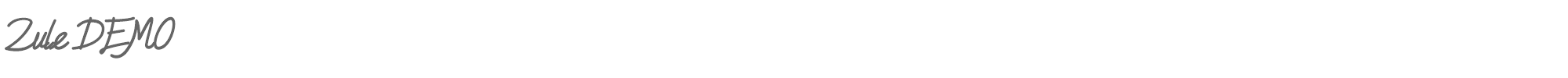 Sample characters Zule Script Font