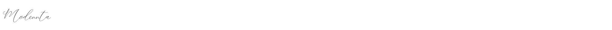 Sample characters Modennta Font