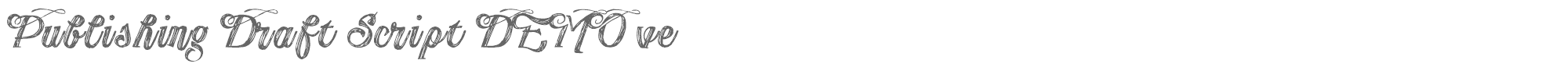 Sample characters Publishing Draft Script Font