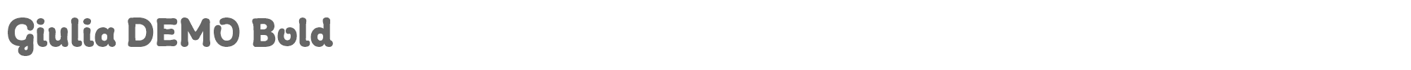 Sample characters Giulia Font