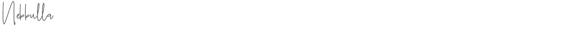 Sample characters Nebbulla Font