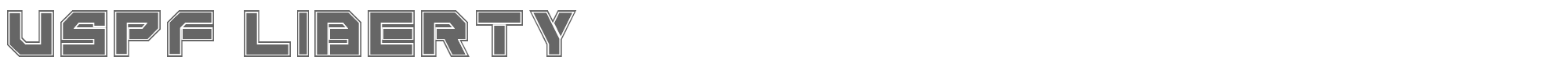 Sample characters USPF Liberty Font