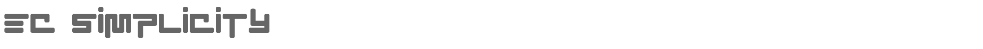 Sample characters EC SimpliCity Font