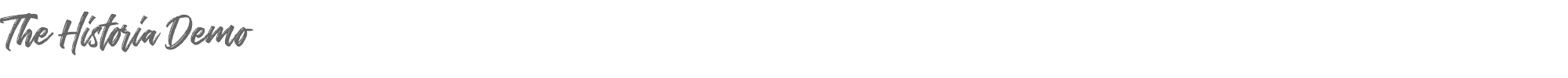 Sample characters The Historia Font