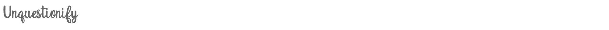 Sample characters Unquestionify Font