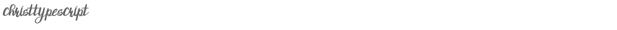 Sample characters Christ Type Script Font