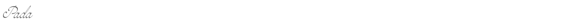 Sample characters Pada Font