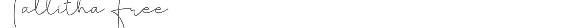 Sample characters Tallitha Font