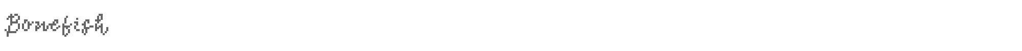 Sample characters Bonefish Font