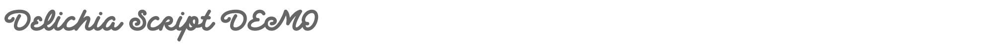 Sample characters Delichia Script Font