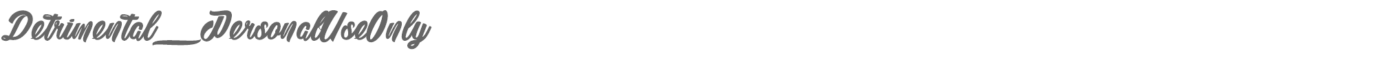 Sample characters Detrimental Font