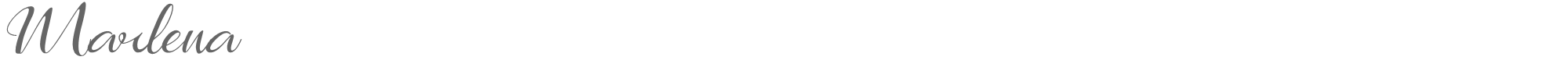 Sample characters Marlena Font