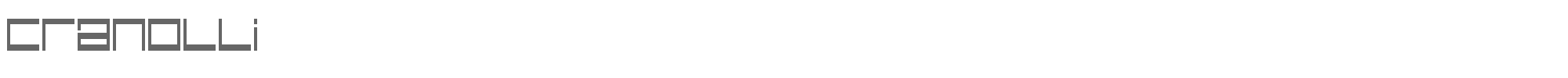 Sample characters Cranolli Font