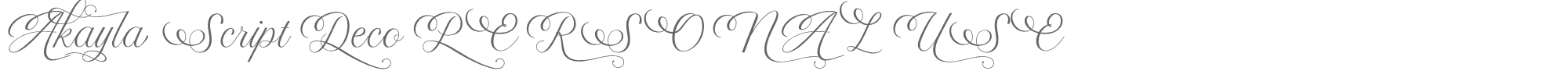 Akayla Script AkaylaScriptDeco_PERSONAL.ttf font preview