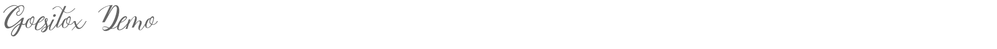 Goesitox Goesitox-Demo.otf font preview