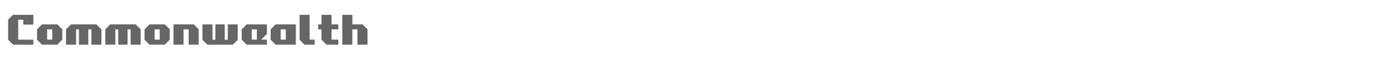 Sample characters Commonwealth Font