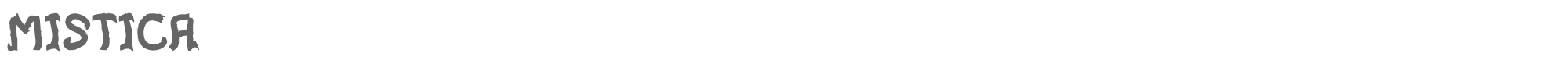 Sample characters Mistica Font