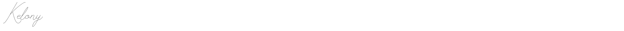 Sample characters Kelony Font