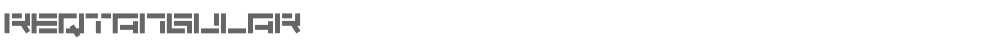 Sample characters Reqtangular Font