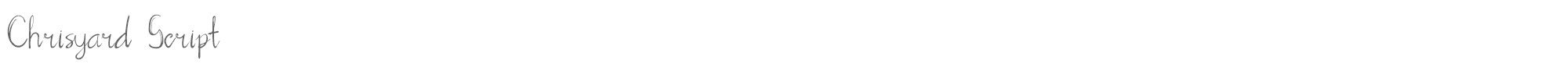 Chrisyard Script Chrisyard.ttf font preview