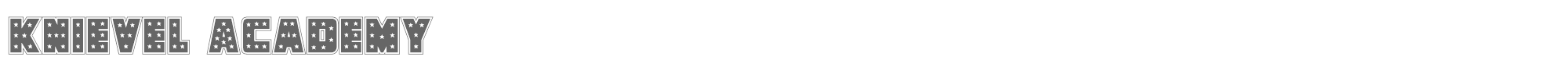 Knievel knievelacad.ttf font preview