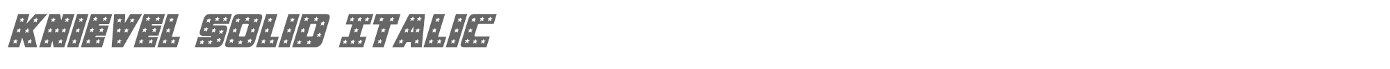 Knievel knievelsolidital.ttf font preview
