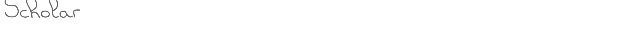 Sample characters Scholar Font