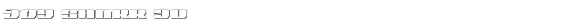 Joy Shark joyshark3d.ttf font preview