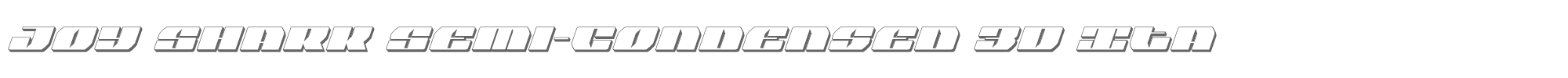 Joy Shark joyshark3dsemicondital.ttf font preview