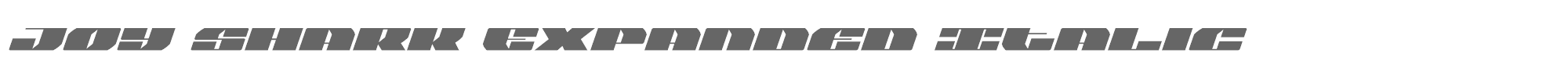 Joy Shark joysharkexpandital.ttf font preview