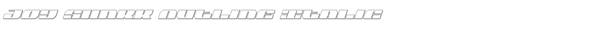Joy Shark joysharkoutital.ttf font preview
