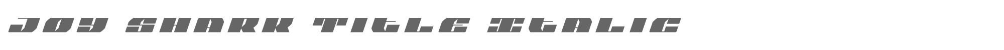 Joy Shark joysharktitleital.ttf font preview