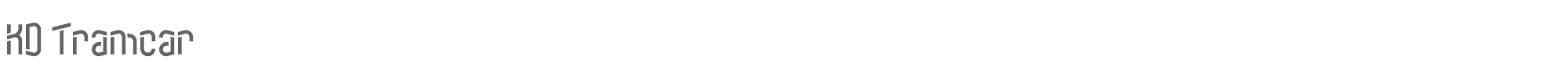 Sample characters KD Tramcar Font