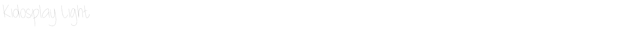 Kidosplay Kidosplay-Light.ttf font preview